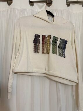 AMEN White Hoodie with Branded Neck Tag